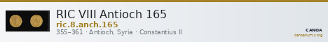 RIC VIII Antioch 165 — CANOA
