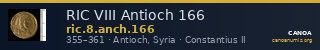 RIC VIII Antioch 166 — CANOA
