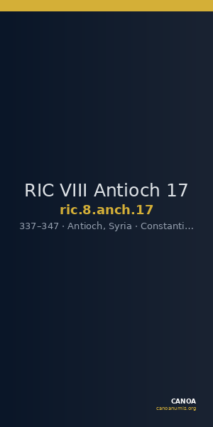 RIC VIII Antioch 17 — CANOA