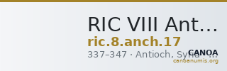 RIC VIII Antioch 17 — CANOA