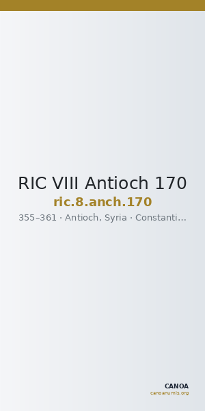 RIC VIII Antioch 170 — CANOA