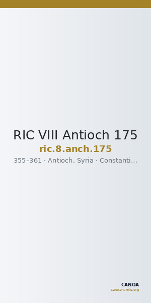 RIC VIII Antioch 175 — CANOA