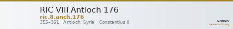 RIC VIII Antioch 176 — CANOA
