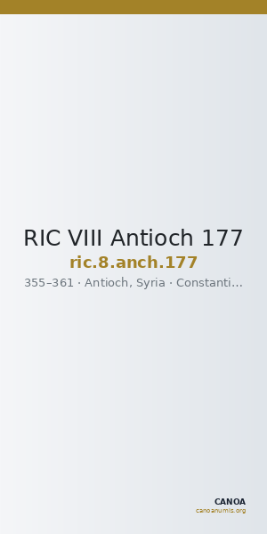 RIC VIII Antioch 177 — CANOA