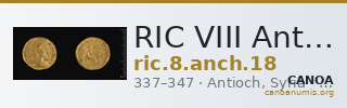 RIC VIII Antioch 18 — CANOA