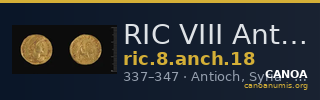 RIC VIII Antioch 18 — CANOA