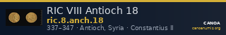 RIC VIII Antioch 18 — CANOA