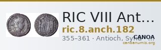RIC VIII Antioch 182 — CANOA