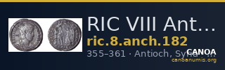 RIC VIII Antioch 182 — CANOA