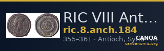 RIC VIII Antioch 184 — CANOA