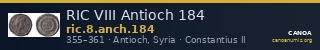 RIC VIII Antioch 184 — CANOA
