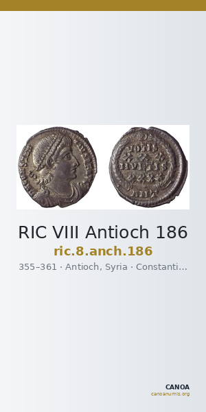 RIC VIII Antioch 186 — CANOA