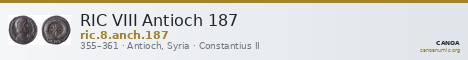 RIC VIII Antioch 187 — CANOA