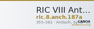 RIC VIII Antioch 187a — CANOA