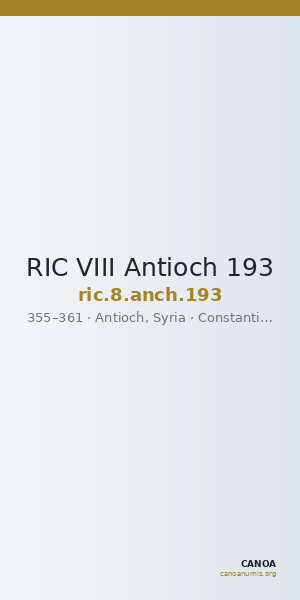 RIC VIII Antioch 193 — CANOA