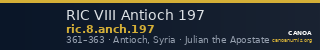 RIC VIII Antioch 197 — CANOA