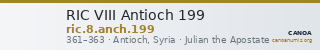 RIC VIII Antioch 199 — CANOA