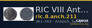 RIC VIII Antioch 211 — CANOA