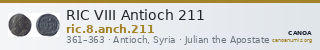 RIC VIII Antioch 211 — CANOA