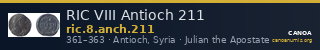 RIC VIII Antioch 211 — CANOA