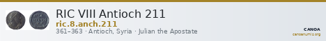 RIC VIII Antioch 211 — CANOA