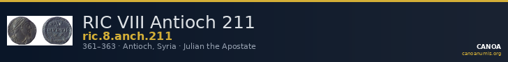 RIC VIII Antioch 211 — CANOA