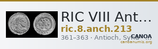 RIC VIII Antioch 213 — CANOA