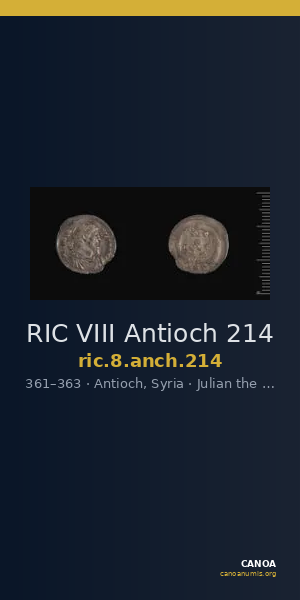 RIC VIII Antioch 214 — CANOA