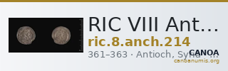 RIC VIII Antioch 214 — CANOA