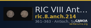 RIC VIII Antioch 214 — CANOA