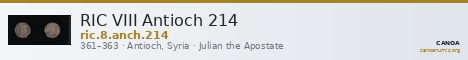 RIC VIII Antioch 214 — CANOA