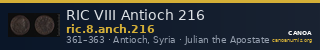 RIC VIII Antioch 216 — CANOA