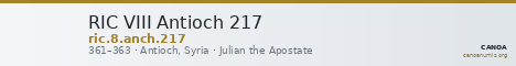 RIC VIII Antioch 217 — CANOA