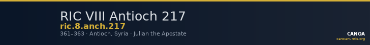 RIC VIII Antioch 217 — CANOA