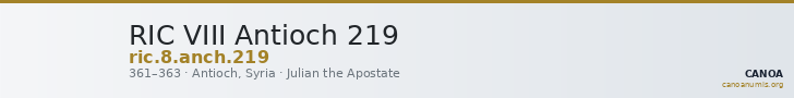 RIC VIII Antioch 219 — CANOA