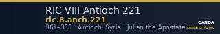 RIC VIII Antioch 221 — CANOA