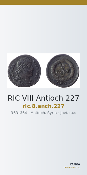 RIC VIII Antioch 227 — CANOA