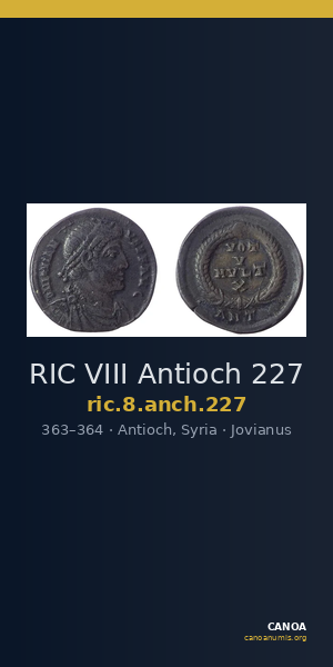 RIC VIII Antioch 227 — CANOA
