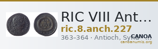 RIC VIII Antioch 227 — CANOA