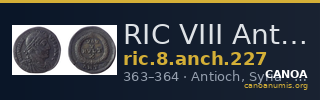 RIC VIII Antioch 227 — CANOA