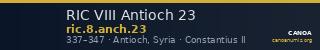 RIC VIII Antioch 23 — CANOA