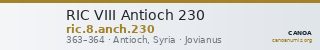 RIC VIII Antioch 230 — CANOA