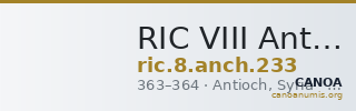 RIC VIII Antioch 233 — CANOA