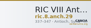 RIC VIII Antioch 29 — CANOA