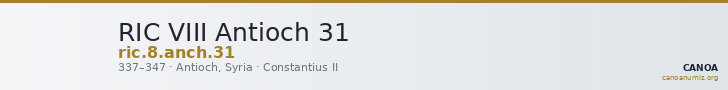 RIC VIII Antioch 31 — CANOA