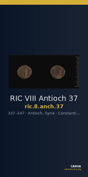 RIC VIII Antioch 37 — CANOA