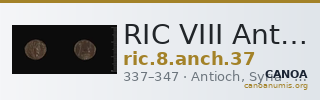 RIC VIII Antioch 37 — CANOA