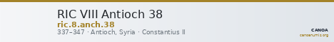 RIC VIII Antioch 38 — CANOA