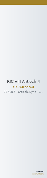 RIC VIII Antioch 4 — CANOA