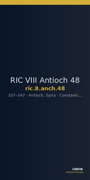 RIC VIII Antioch 48 — CANOA